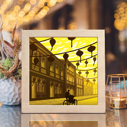 Hoi An Ancient Town – 3D Lightbox SVG File for Cricut & Silhouette
