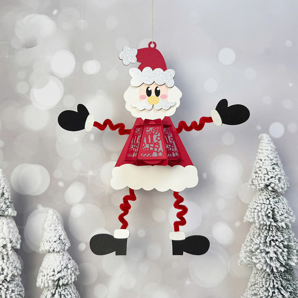 Santa Hanging - 3D Christmas Lantern File - Cricut File  - VEKTOR KRAFT