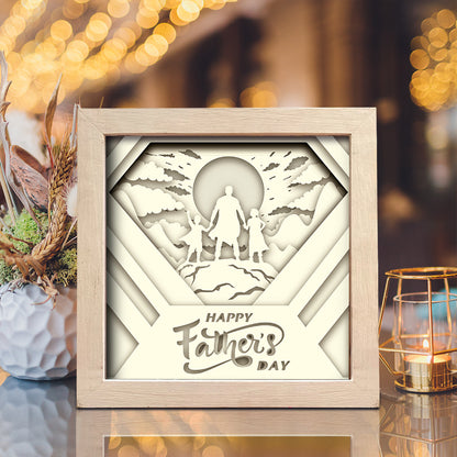 Happy Father's Day 1 - 3D Father Papercut Lightbox File - Cricut File - VEKTOR KRAFT