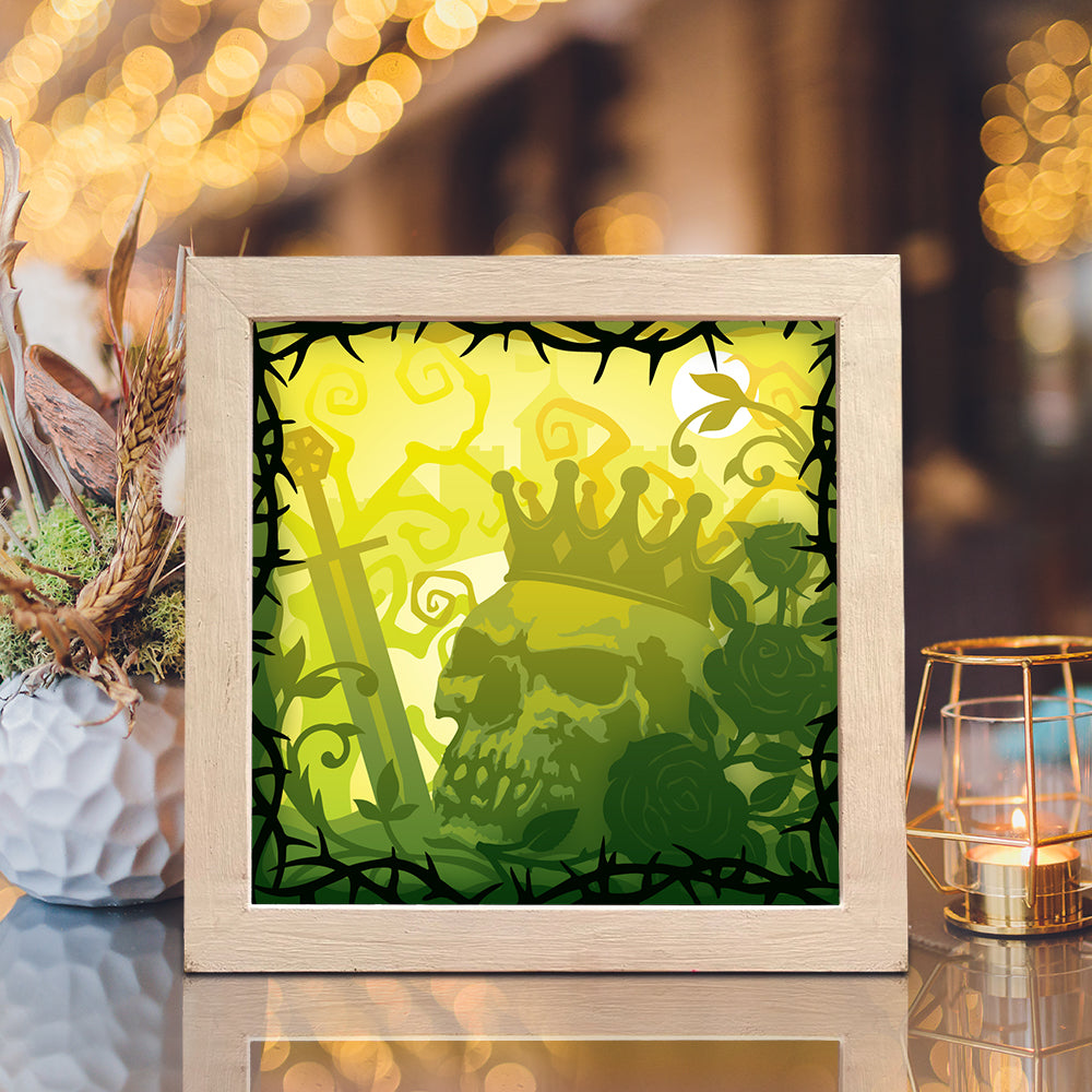 Bone King – 3D Lightbox SVG File for Cricut & Silhouette