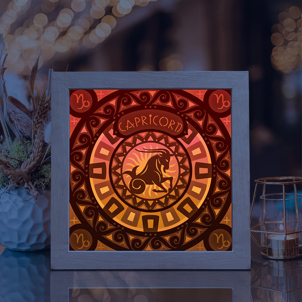 Capricorn – 3D Lightbox SVG File for Cricut & Silhouette