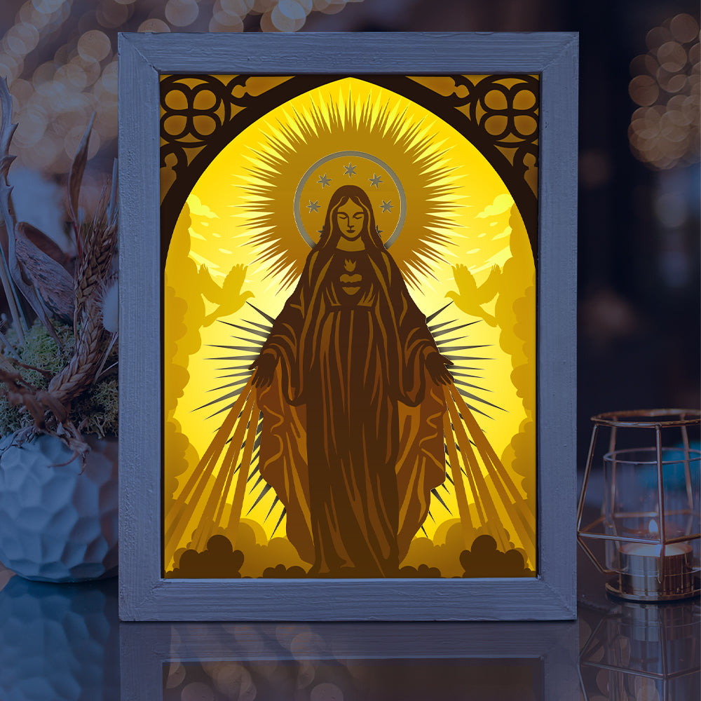 Ave Maria – 3D Lightbox SVG File for Cricut & Silhouette