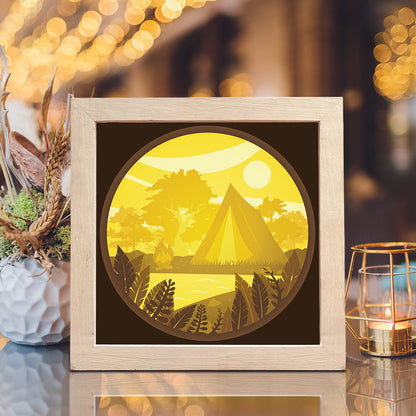 Camping 3 – 3D Lightbox SVG File for Cricut & Silhouette
