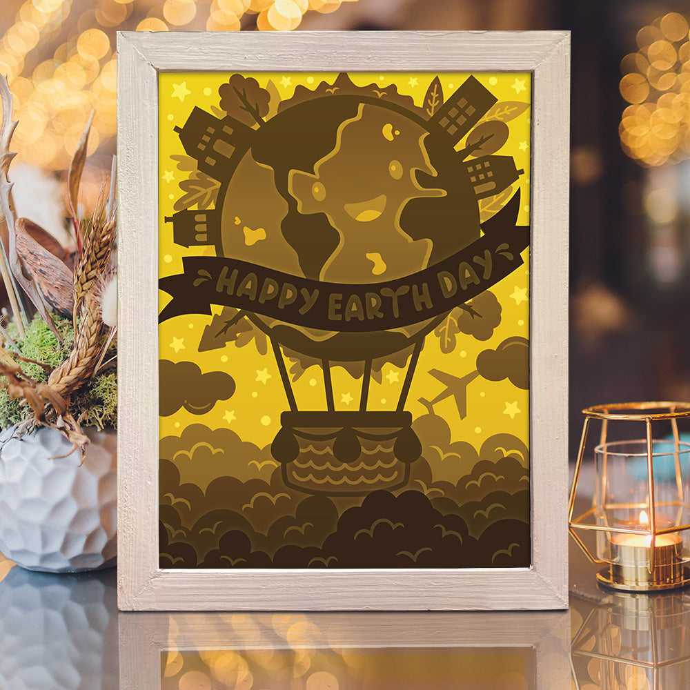 Earth Day 3 – 3D Lightbox SVG File for Cricut & Silhouette