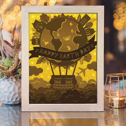 Earth Day 3 – 3D Lightbox SVG File for Cricut & Silhouette