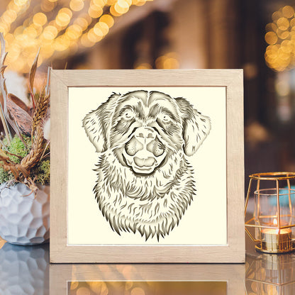 Golden Retriever – 3D Lightbox SVG File for Cricut & Silhouette