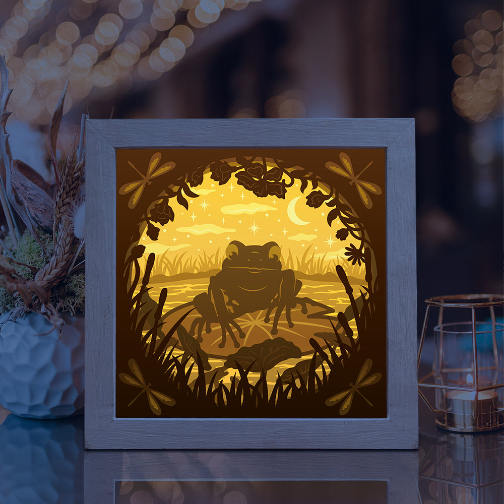 Frog – 3D Lightbox SVG File for Cricut & Silhouette