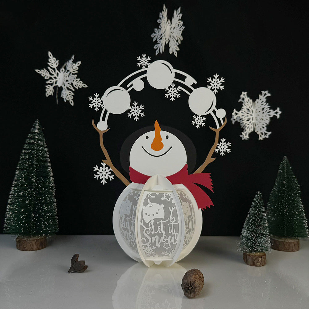 Snowman 1 - 3D Lantern File - Cricut File  - VEKTOR KRAFT