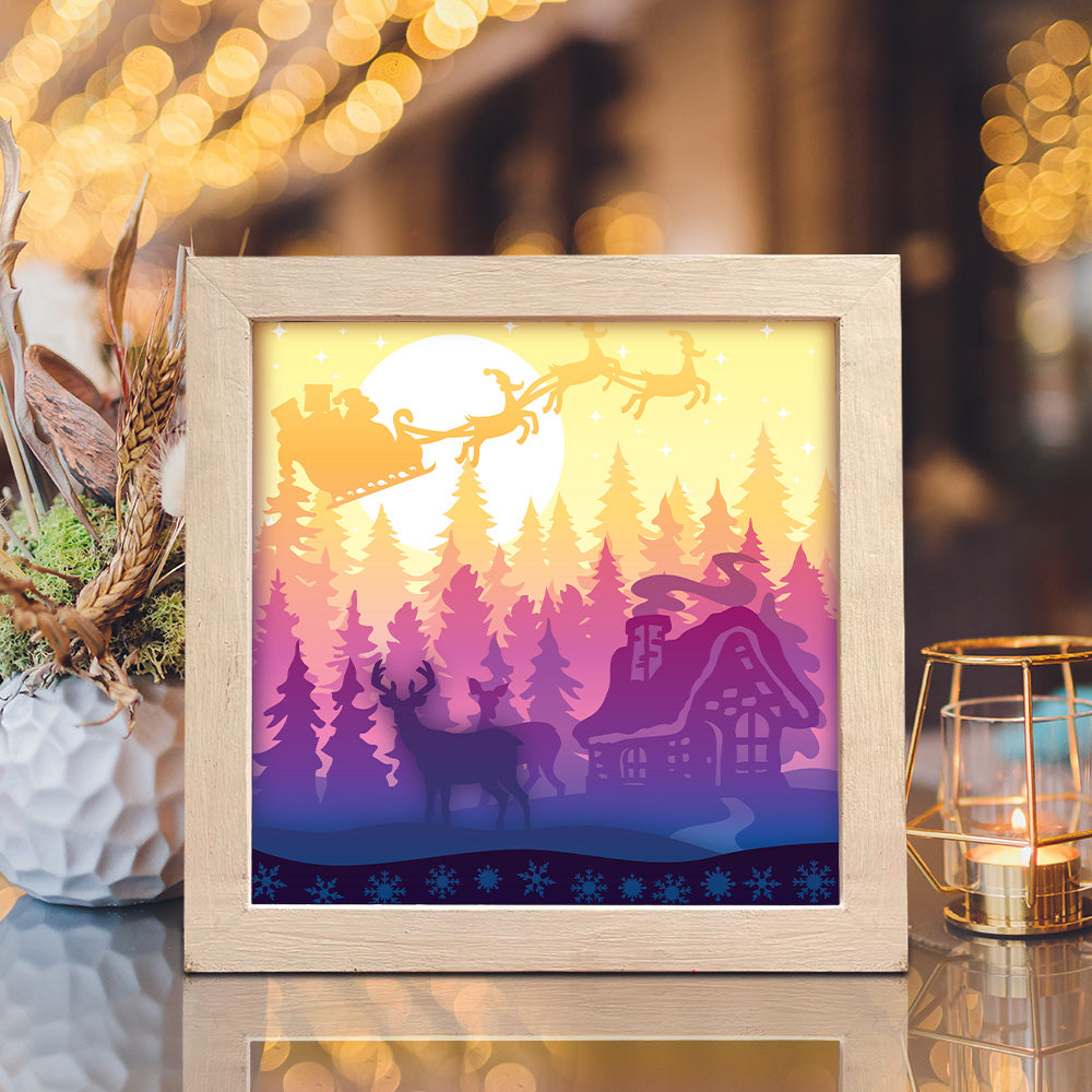 Santa Cabin 2 – 3D Lightbox SVG File for Cricut & Silhouette