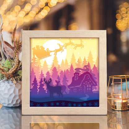 Santa Cabin 2 – 3D Lightbox SVG File for Cricut & Silhouette
