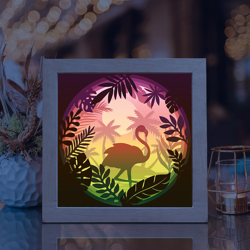 Tropical – 3D Lightbox SVG File for Cricut & Silhouette