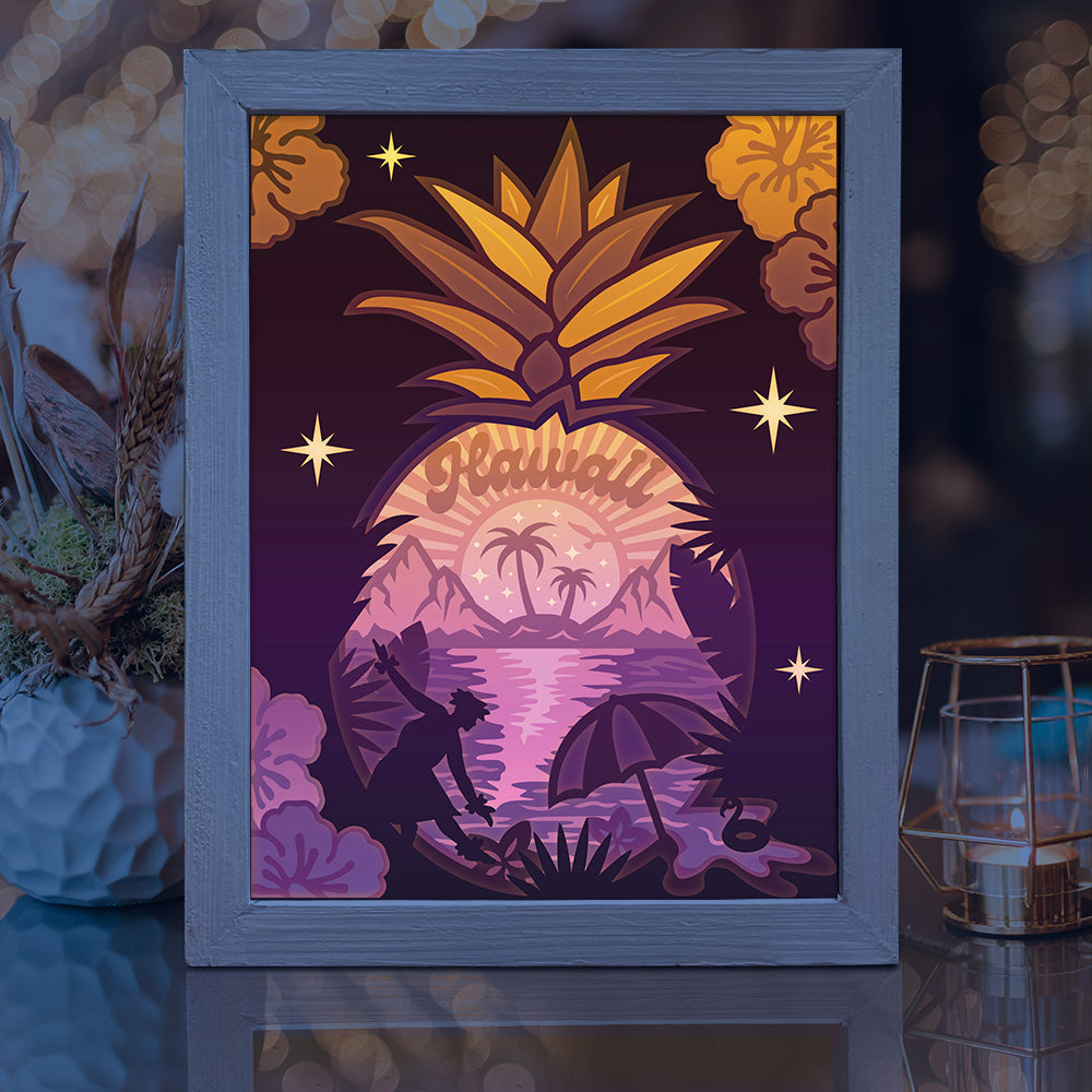 Hawaii – 3D Lightbox SVG File for Cricut & Silhouette