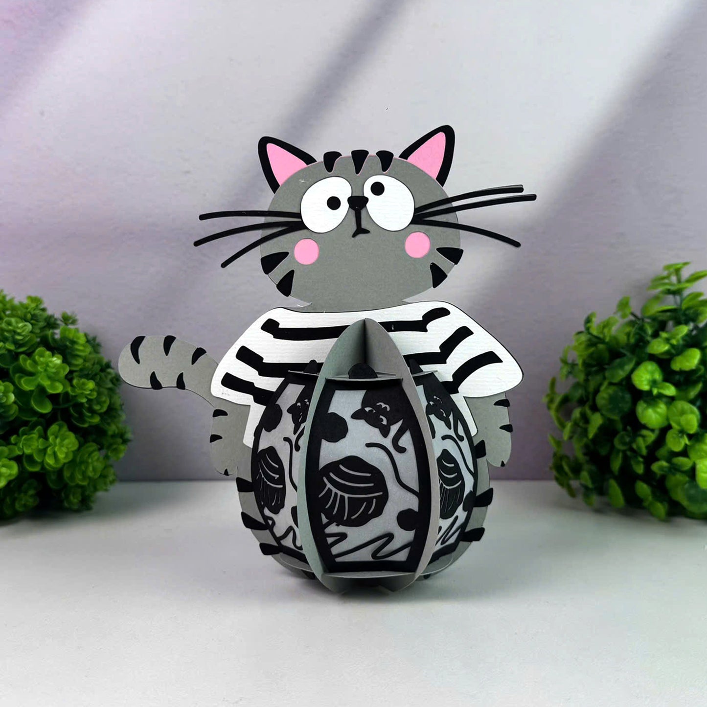 Cute Cat 3 - 3D Animal Paper Lantern File  - Cricut File  - VEKTOR KRAFT