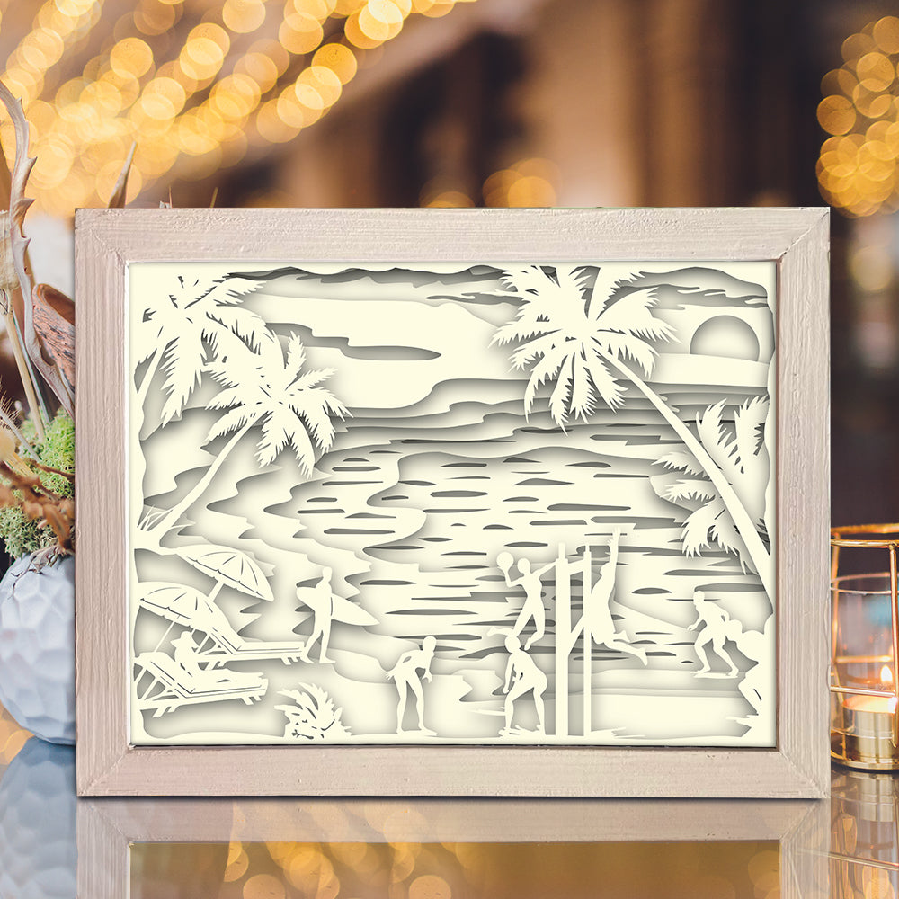 Seaside 1 – 3D Lightbox SVG File for Cricut & Silhouette