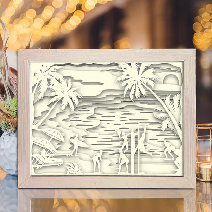 Seaside 1 – 3D Lightbox SVG File for Cricut & Silhouette