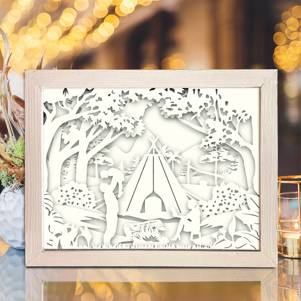 Camping 1 – 3D Lightbox SVG File for Cricut & Silhouette