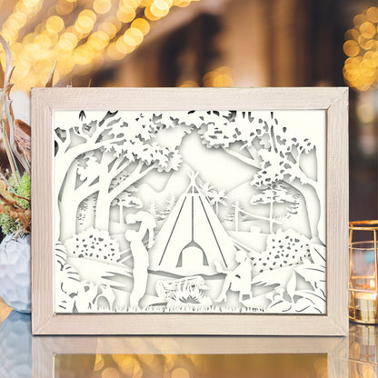 Camping 1 – 3D Lightbox SVG File for Cricut & Silhouette