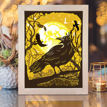 Raven – 3D Lightbox SVG File for Cricut & Silhouette