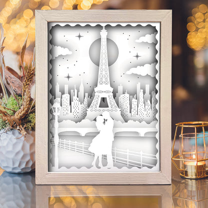 Love In Paris 3 – 3D Lightbox SVG File for Cricut & Silhouette