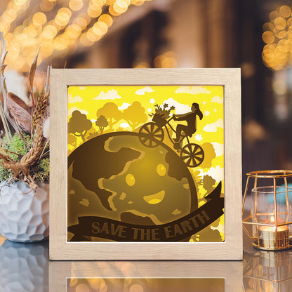 Earth Day 2 – 3D Lightbox SVG File for Cricut & Silhouette