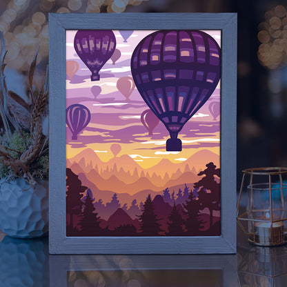 Air Balloon – 3D Lightbox SVG File for Cricut & Silhouette