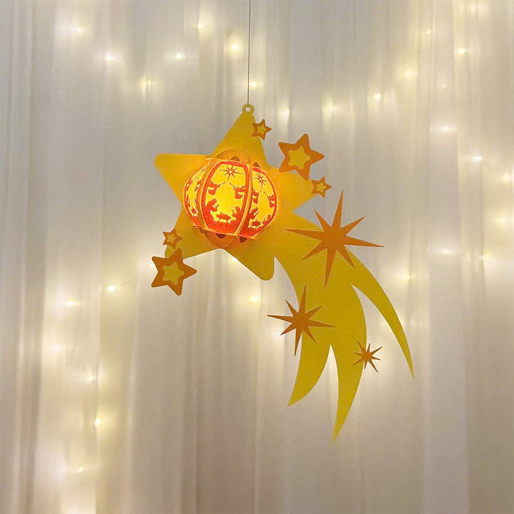 Shooting Star – 3D Lantern SVG File for Cricut & Silhouette