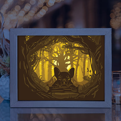 Bulldog – 3D Lightbox SVG File for Cricut & Silhouette