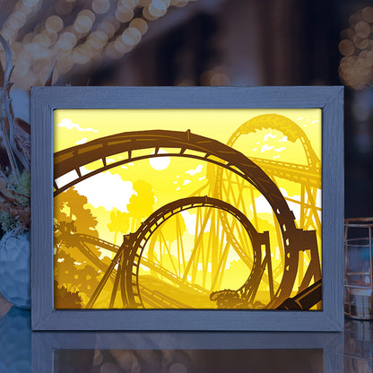 Roller Coaster – 3D Lightbox SVG File for Cricut & Silhouette