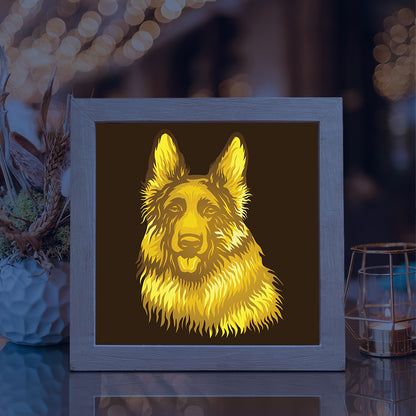 German Shepherd – 3D Lightbox SVG File for Cricut & Silhouette