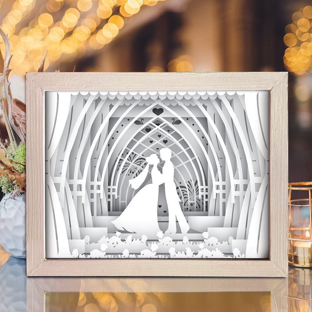Wedding 2 - 3D Special Occasions Papercut Lightbox File - Cricut File - VEKTOR KRAFT