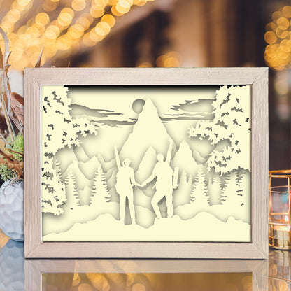 Hike A Mountain 2 – 3D Lightbox SVG File for Cricut & Silhouette
