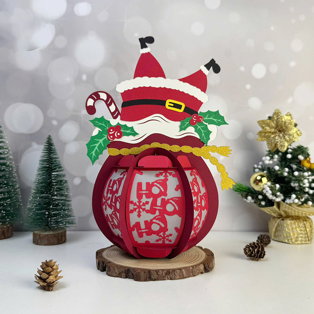 Santa Gift Bag 1 - 3D Christmas Lantern File - Cricut File  - VEKTOR KRAFT