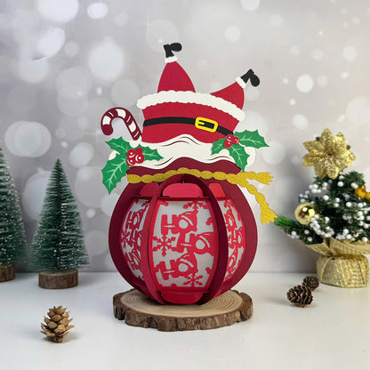 Santa Gift Bag 1 - 3D Christmas Lantern File - Cricut File  - VEKTOR KRAFT