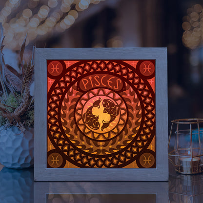 Pisces – 3D Lightbox SVG File for Cricut & Silhouette