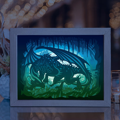 Dragon 3 – 3D Lightbox SVG File for Cricut & Silhouette