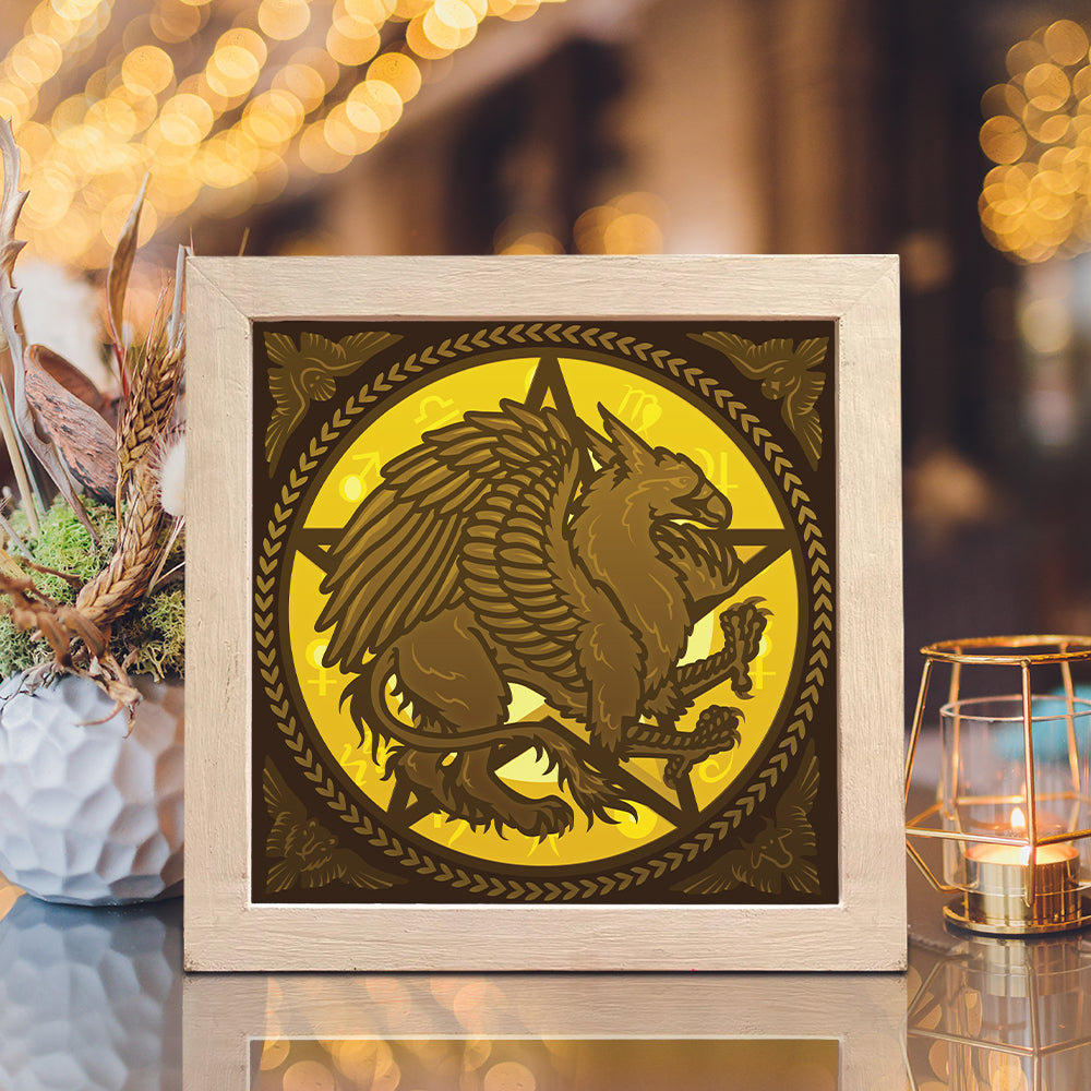 Griffin – 3D Lightbox SVG File for Cricut & Silhouette