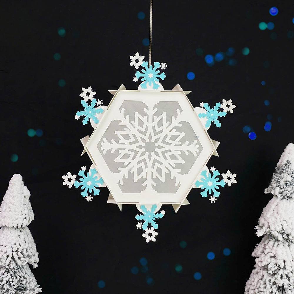 Snowflake - 3D Hexagonal Lantern File - Cricut File  - VEKTOR KRAFT