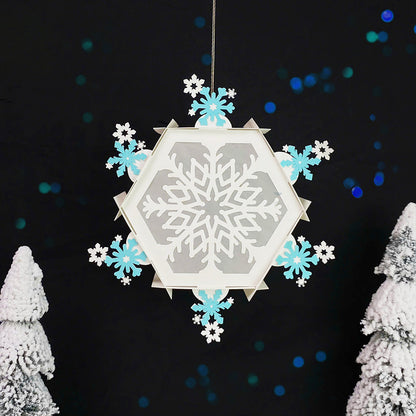 Snowflake - 3D Hexagonal Lantern File - Cricut File  - VEKTOR KRAFT