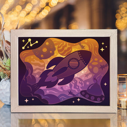 Rocket 1 – 3D Lightbox SVG File for Cricut & Silhouette