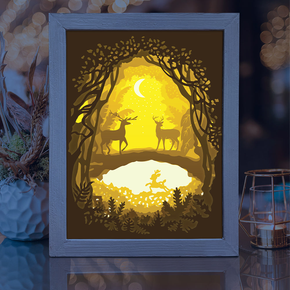 Deer 1 – 3D Lightbox SVG File for Cricut & Silhouette