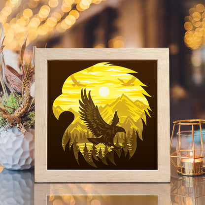 Eagle – 3D Lightbox SVG File for Cricut & Silhouette