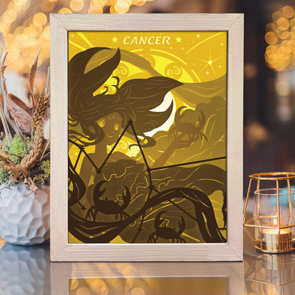 Zodiac Cancer – 3D Lightbox SVG File for Cricut & Silhouette