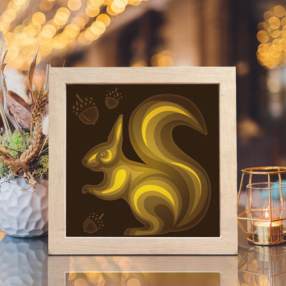 Squirrel 2 – 3D Lightbox SVG File for Cricut & Silhouette