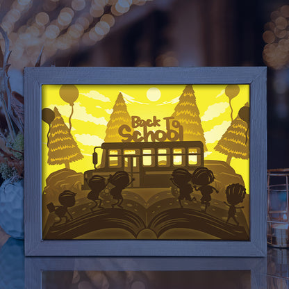 Back to School 1 – 3D Lightbox SVG File for Cricut & Silhouette