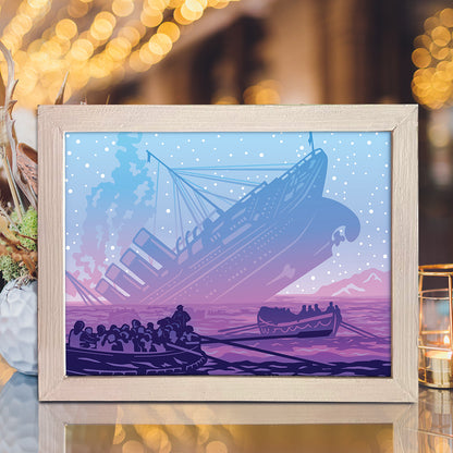 Titanic – 3D Lightbox SVG File for Cricut & Silhouette