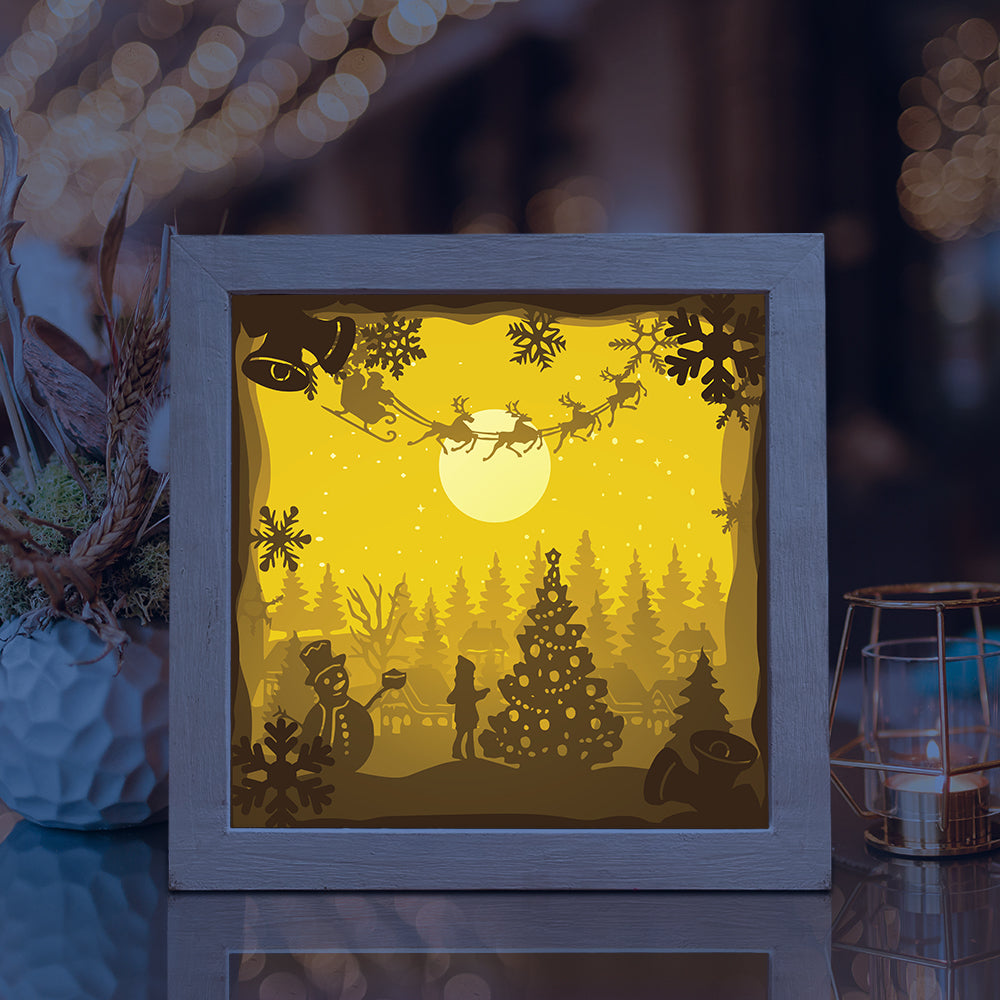Santa Cabin 1 – 3D Lightbox SVG File for Cricut & Silhouette