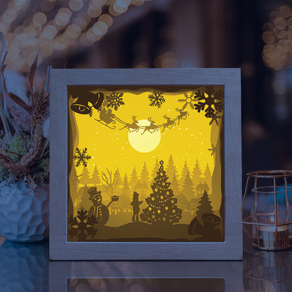 Santa Cabin 1 – 3D Lightbox SVG File for Cricut & Silhouette