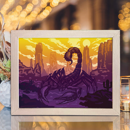 Scorpion 2 – 3D Lightbox SVG File for Cricut & Silhouette