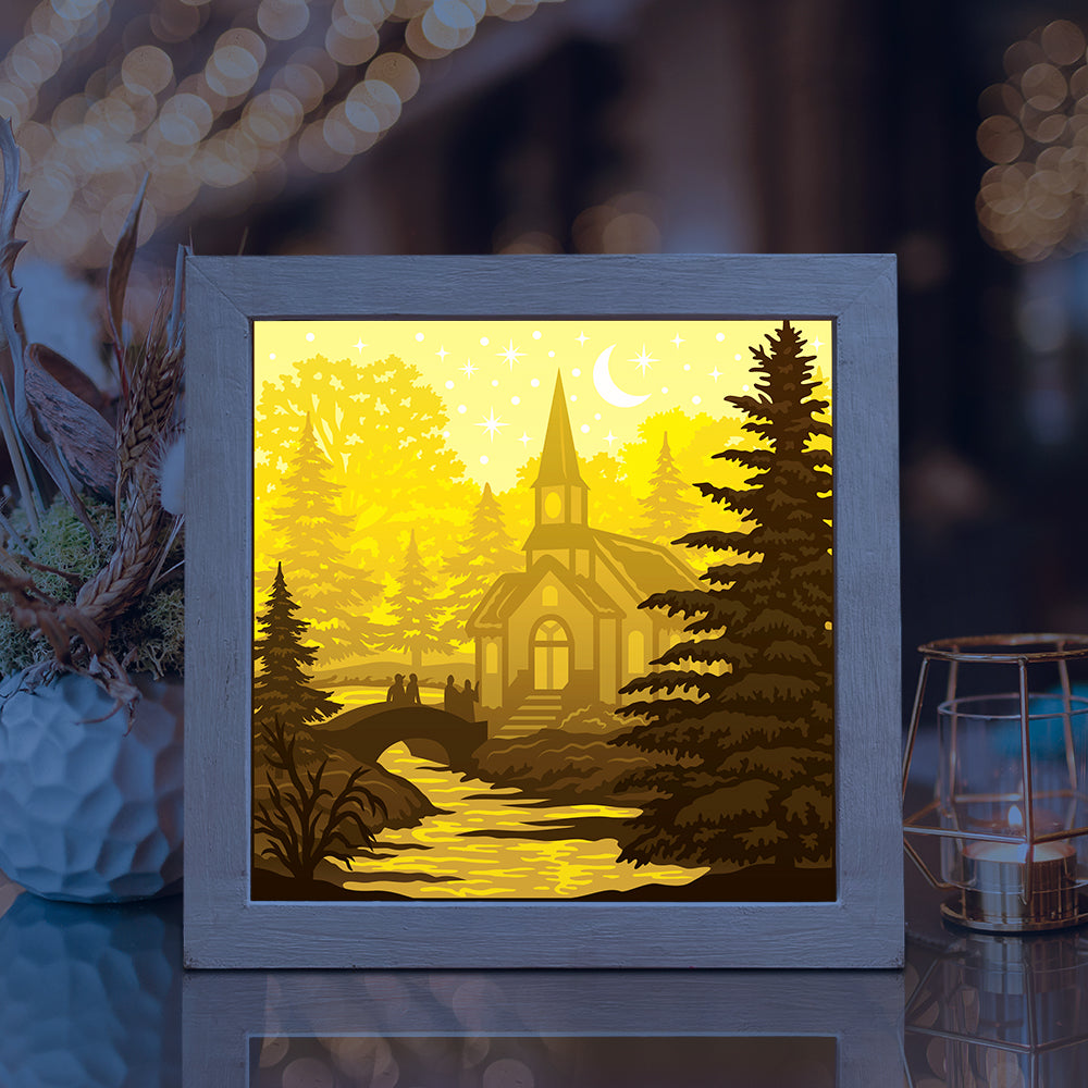 Christmas In The Forest 2 – 3D Lightbox SVG File for Cricut & Silhouette