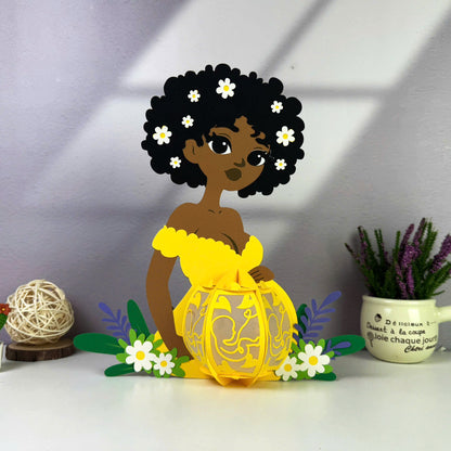 Pregnant Mother 2 – 3D Lantern SVG File for Cricut & Silhouette